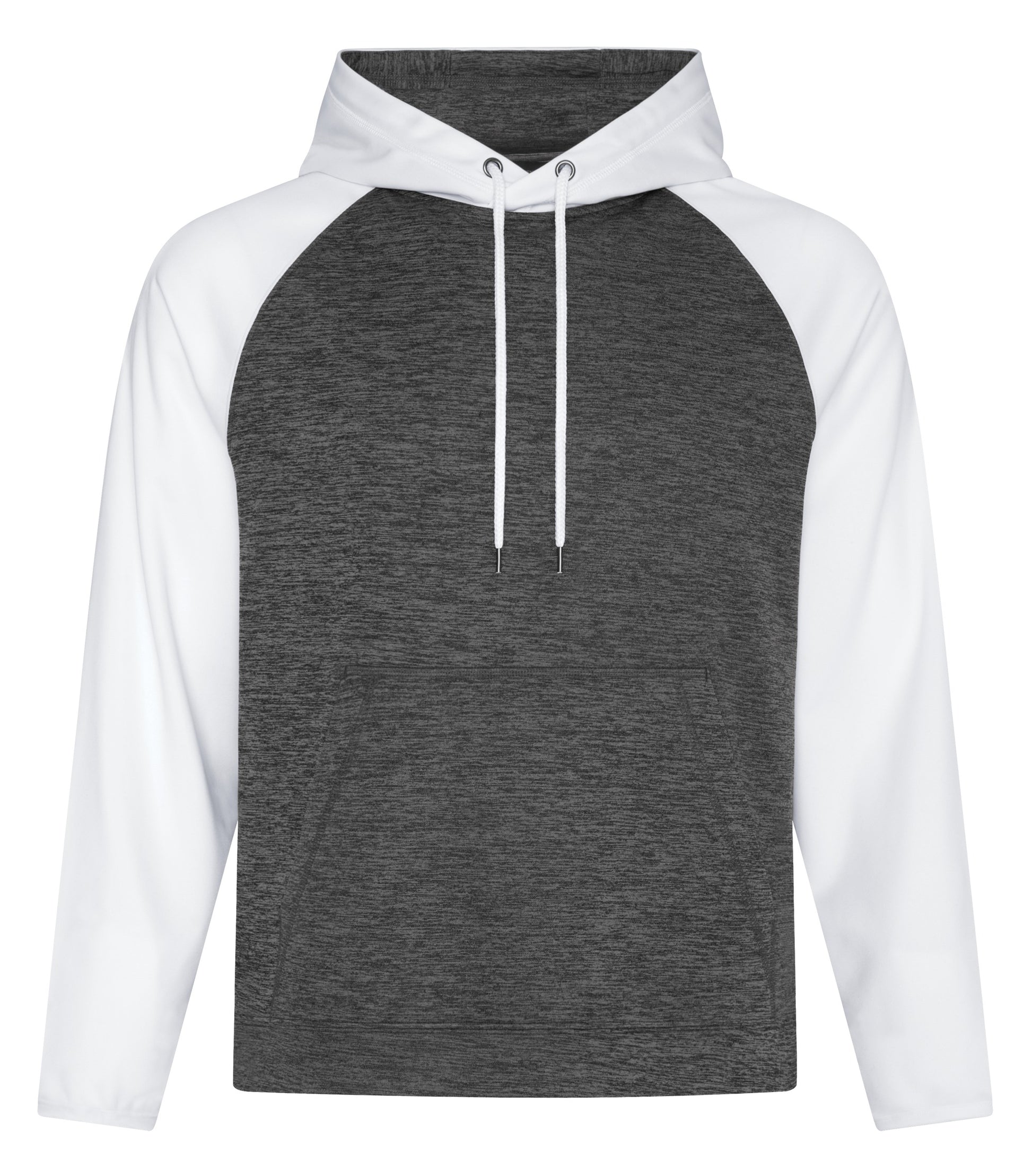 ATC HEATHER FLEECE TWO TONE HOODIE (F2047) - Chardynamicwhite