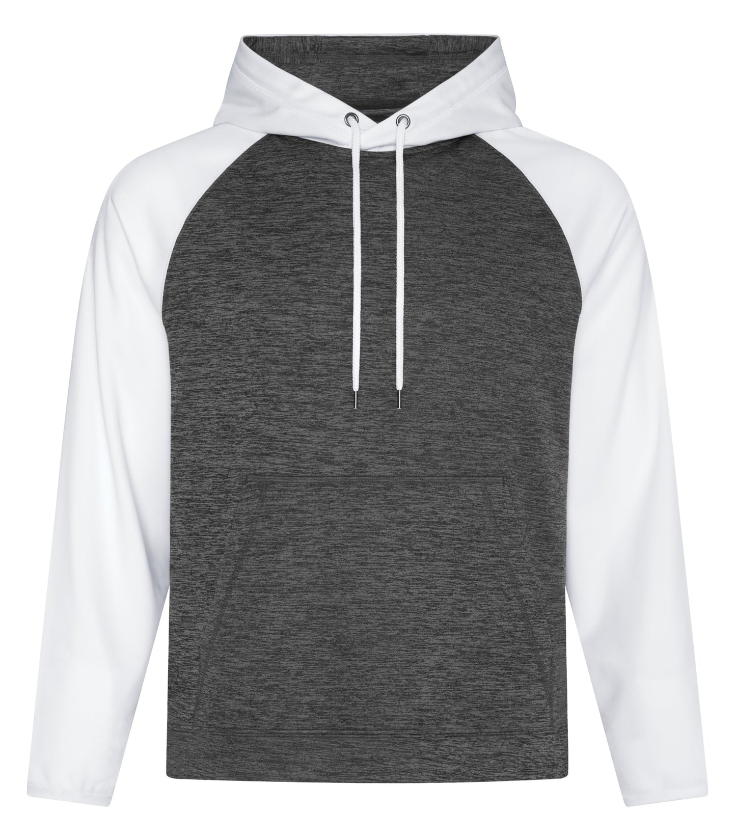 ATC HEATHER FLEECE TWO TONE HOODIE (F2047) - Chardynamicwhite
