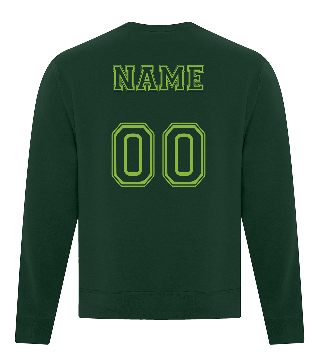 ICE GATORS Fleece Crew back with example name and number