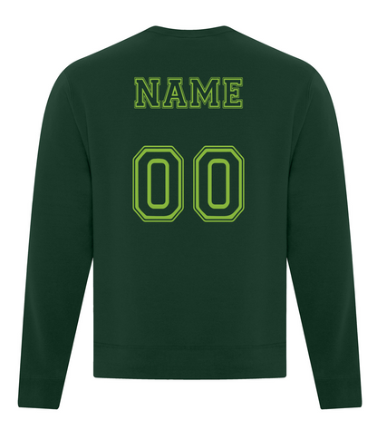 ICE GATORS Fleece Crew back with example name and number