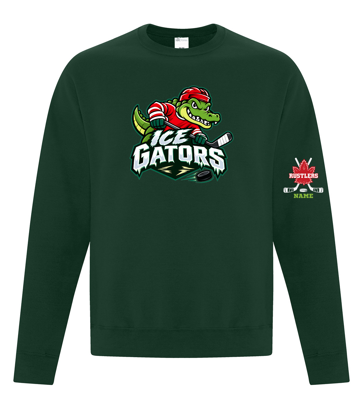 ICE GATORS Fleece Crew front mockup