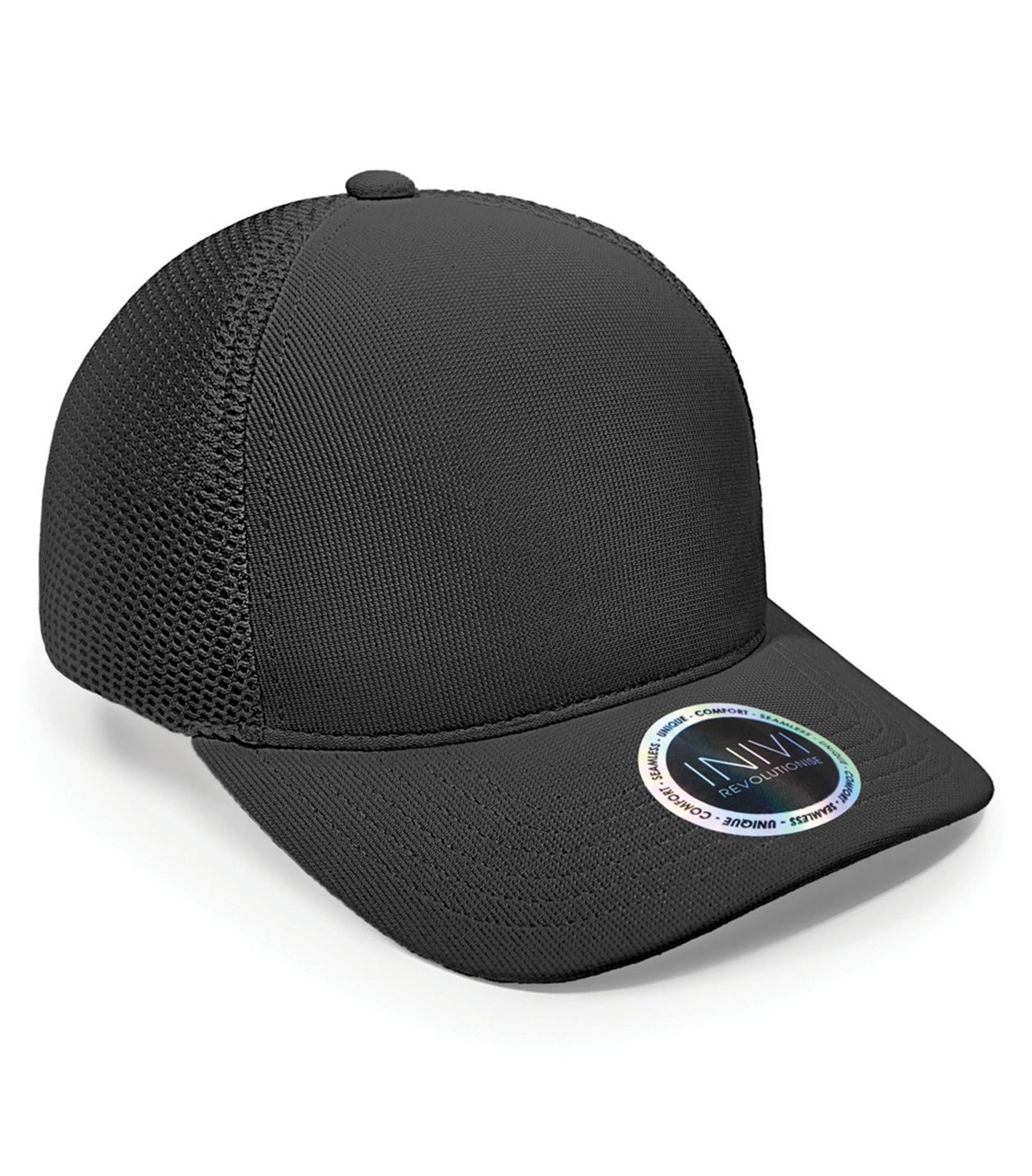INIVI TENFOUR 2 PANEL TRUCKER CAP (IV162) - Black Black