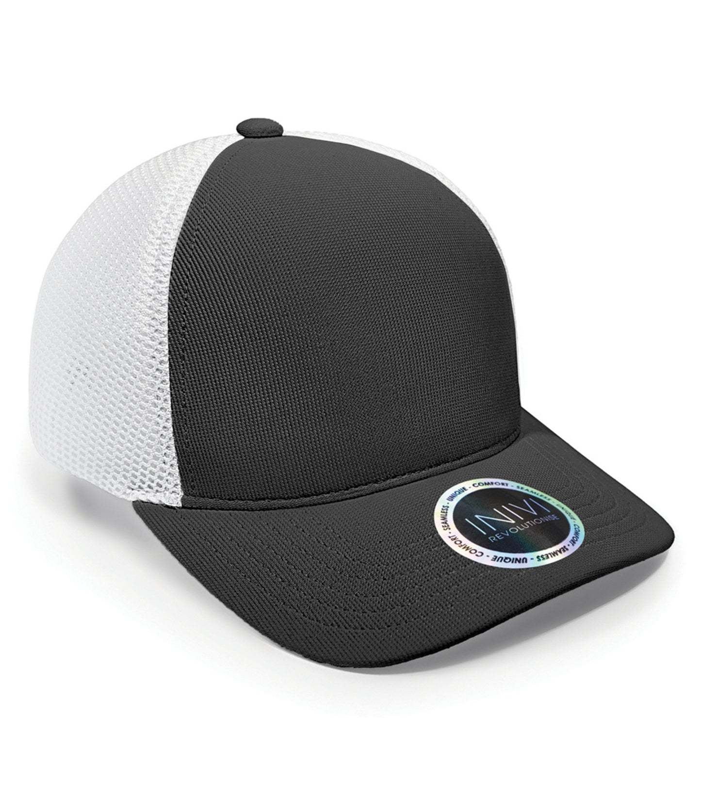 INIVI TENFOUR 2 PANEL TRUCKER CAP (IV162) - Black White