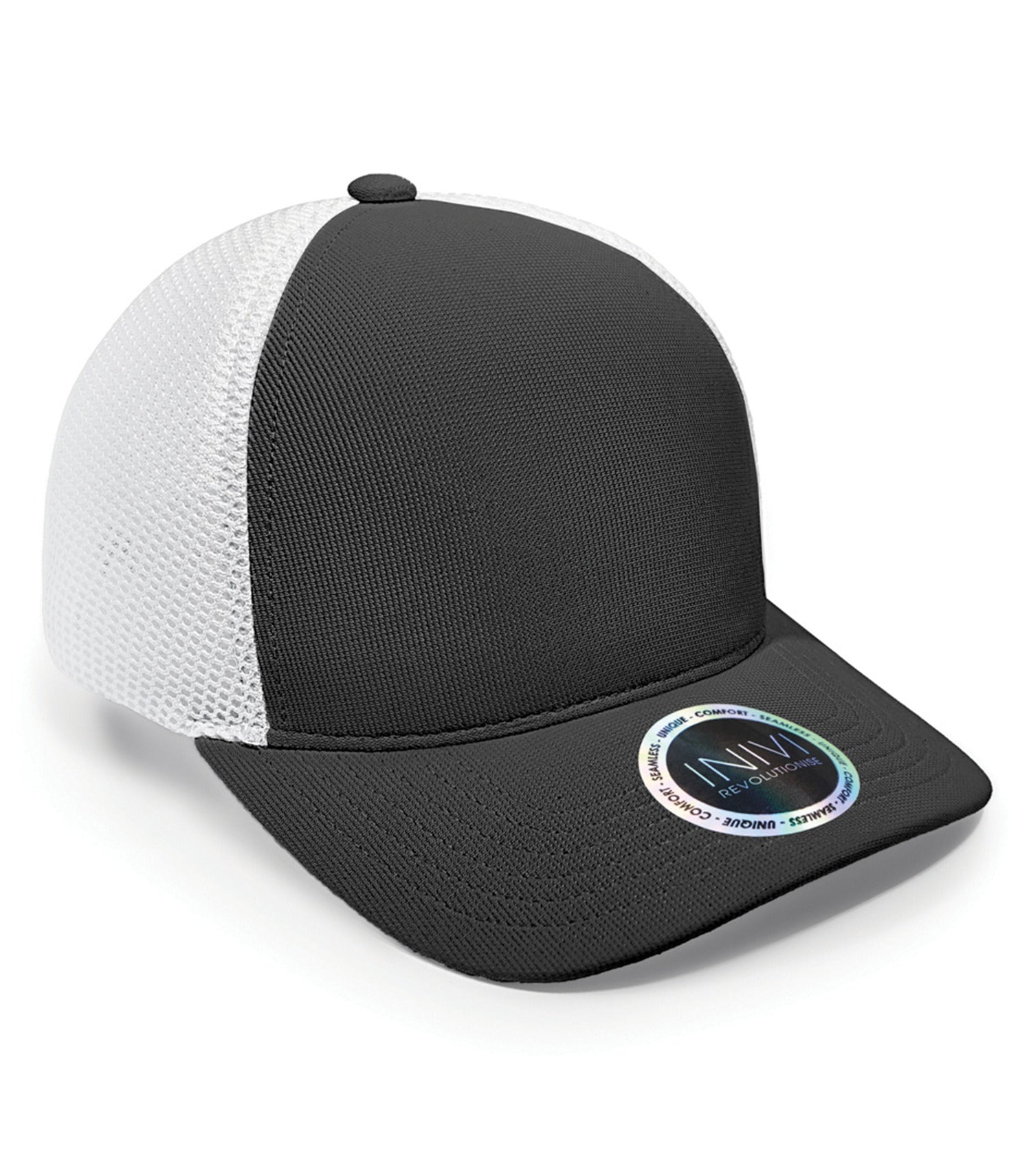 INIVI TENFOUR 2 PANEL TRUCKER CAP (IV162) - Black White