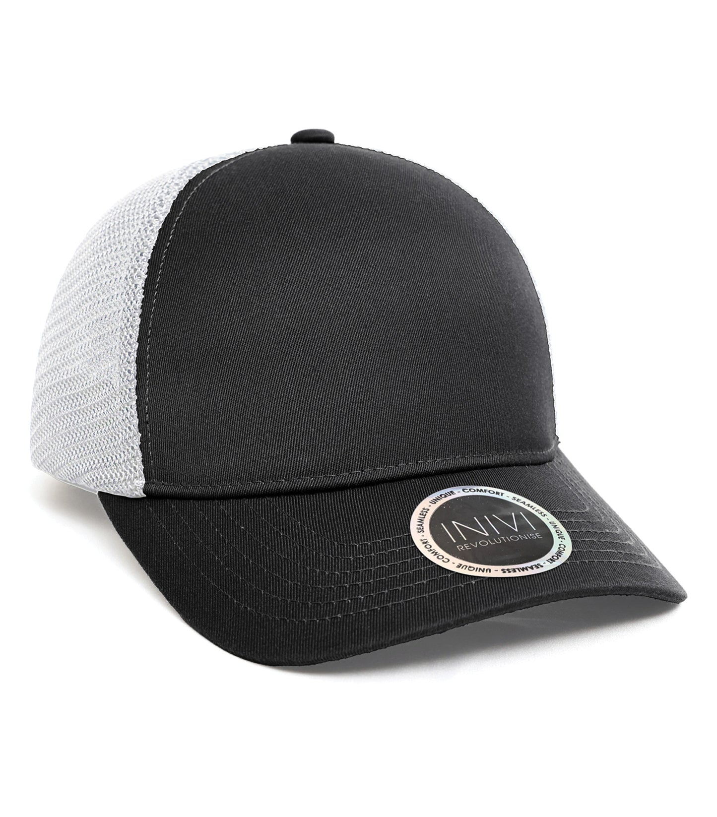 INIVI TENFOUR 2 PANEL TRUCKER CAP (IV162) - Black White
