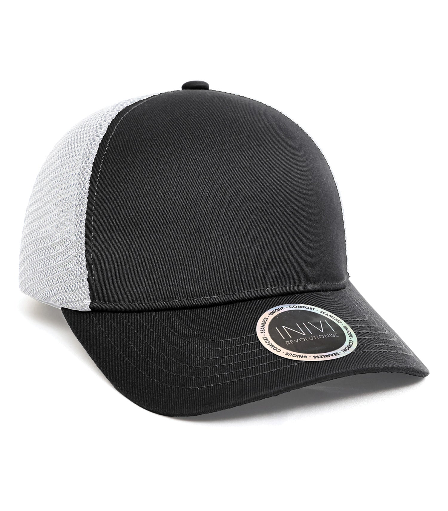 INIVI TENFOUR 2 PANEL TRUCKER CAP (IV162) - Black White