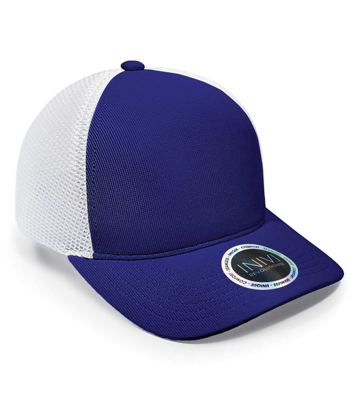 INIVI TENFOUR 2 PANEL TRUCKER CAP (IV162) - Royal White