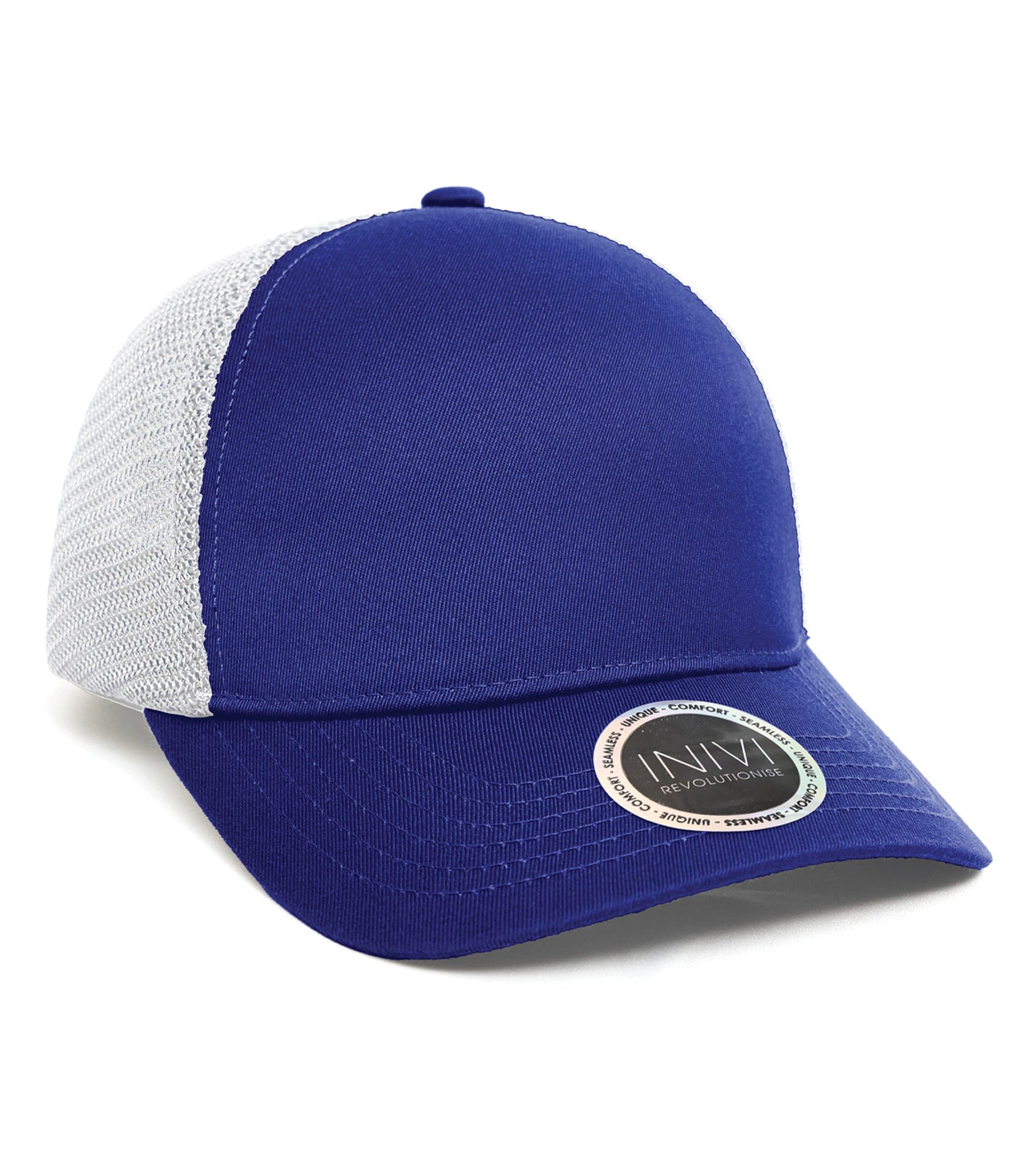 INIVI TENFOUR 2 PANEL TRUCKER CAP (IV162) - Royal White