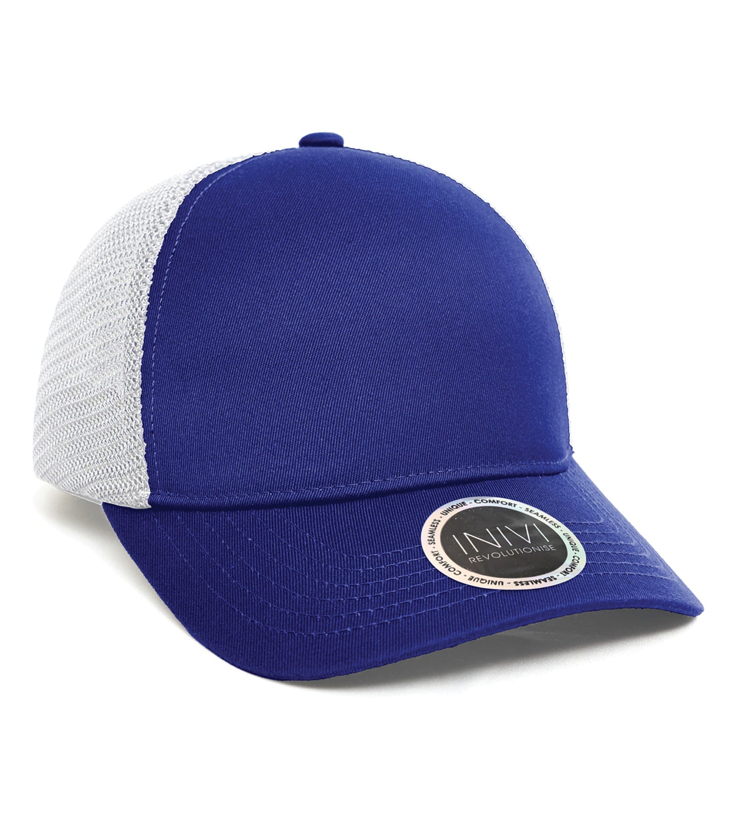 INIVI TENFOUR 2 PANEL TRUCKER CAP (IV162) - Royal White