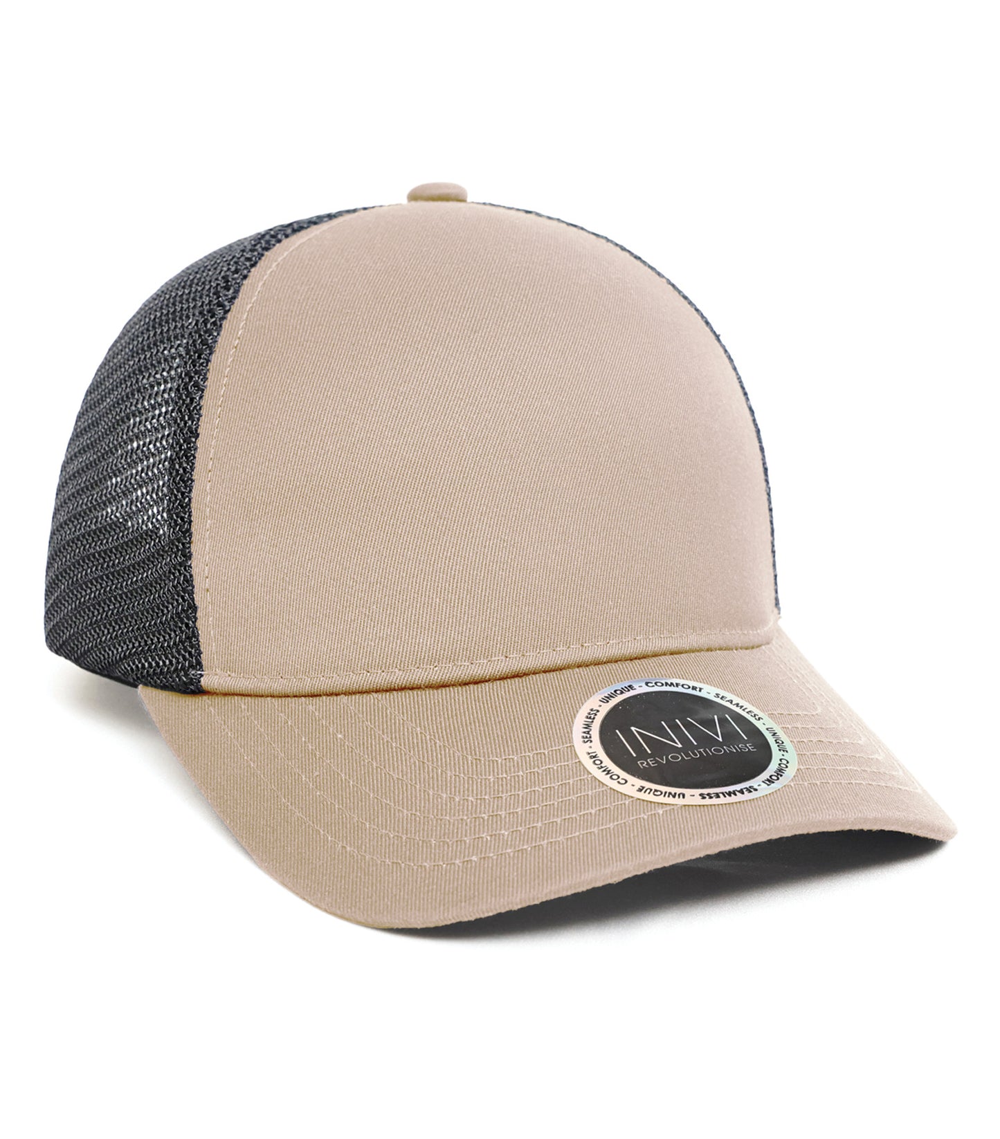 INIVI TENFOUR 2 PANEL TRUCKER CAP (IV162) - Sand Darkgrey