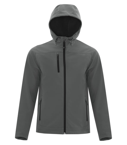 COAL HARBOUR® EVERYDAY HOODED WATER REPELLENT STRETCH SOFT SHELL JACKET - Iron Grey