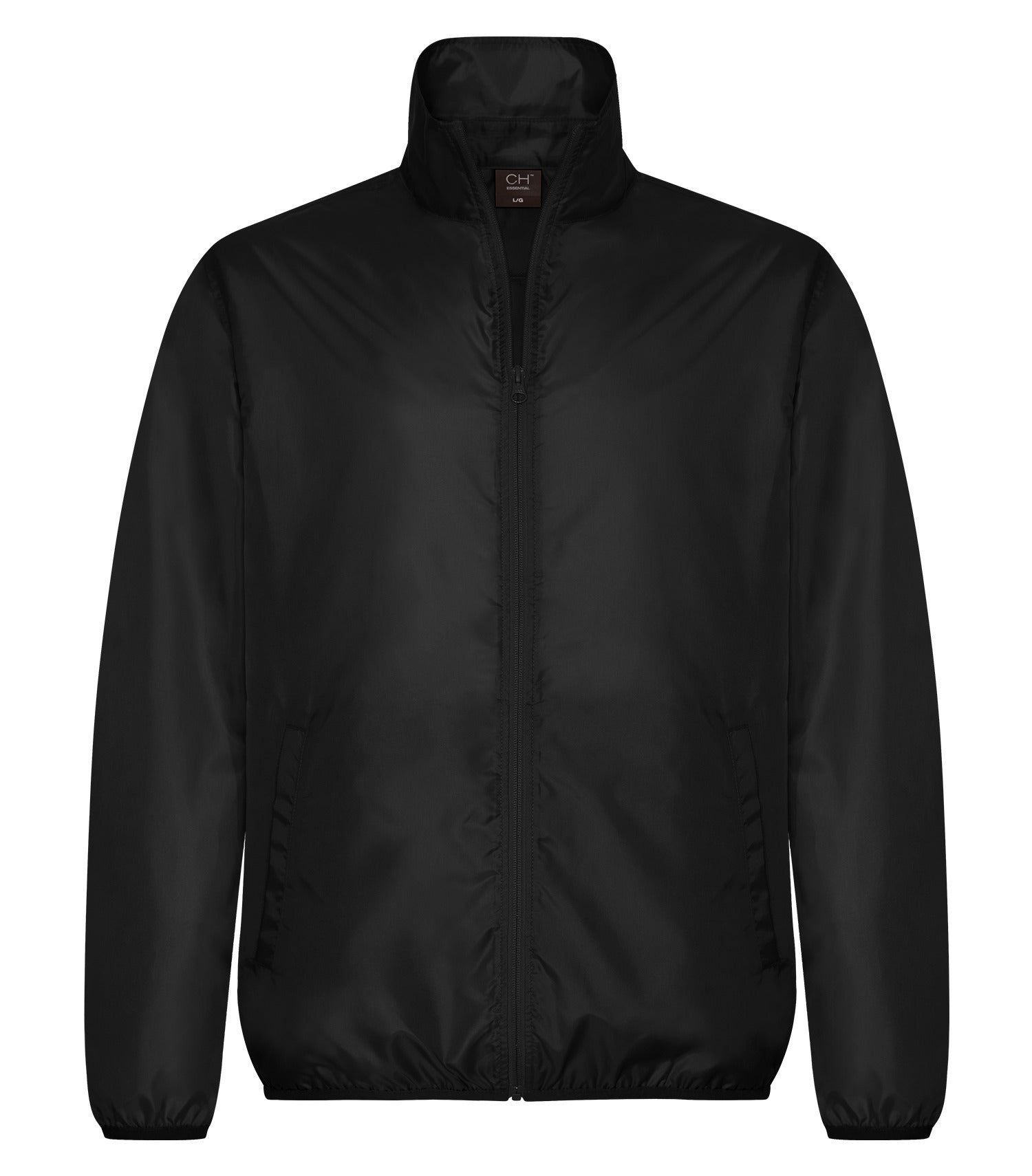 Coal Harbour ESSENTIAL WATER RESISTANT WINDBREAKER JACKET (J7700) - Black Collar Up 2024 Temp