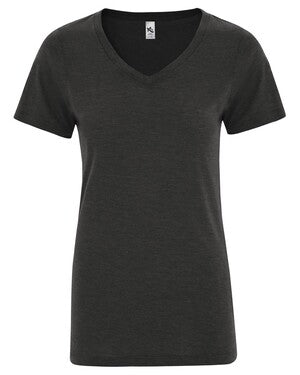 KOI Triblend V-Neck Ladies' T-Shirt - Onyx