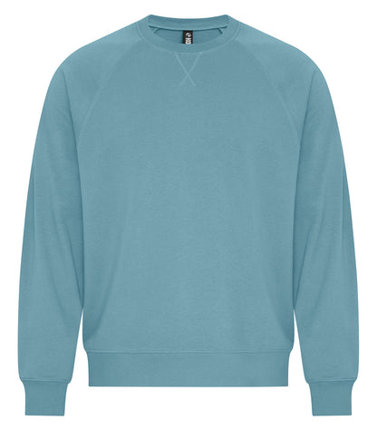KOI® ELEMENT CVC FRENCH TERRY CREWNECK - Blue Agave