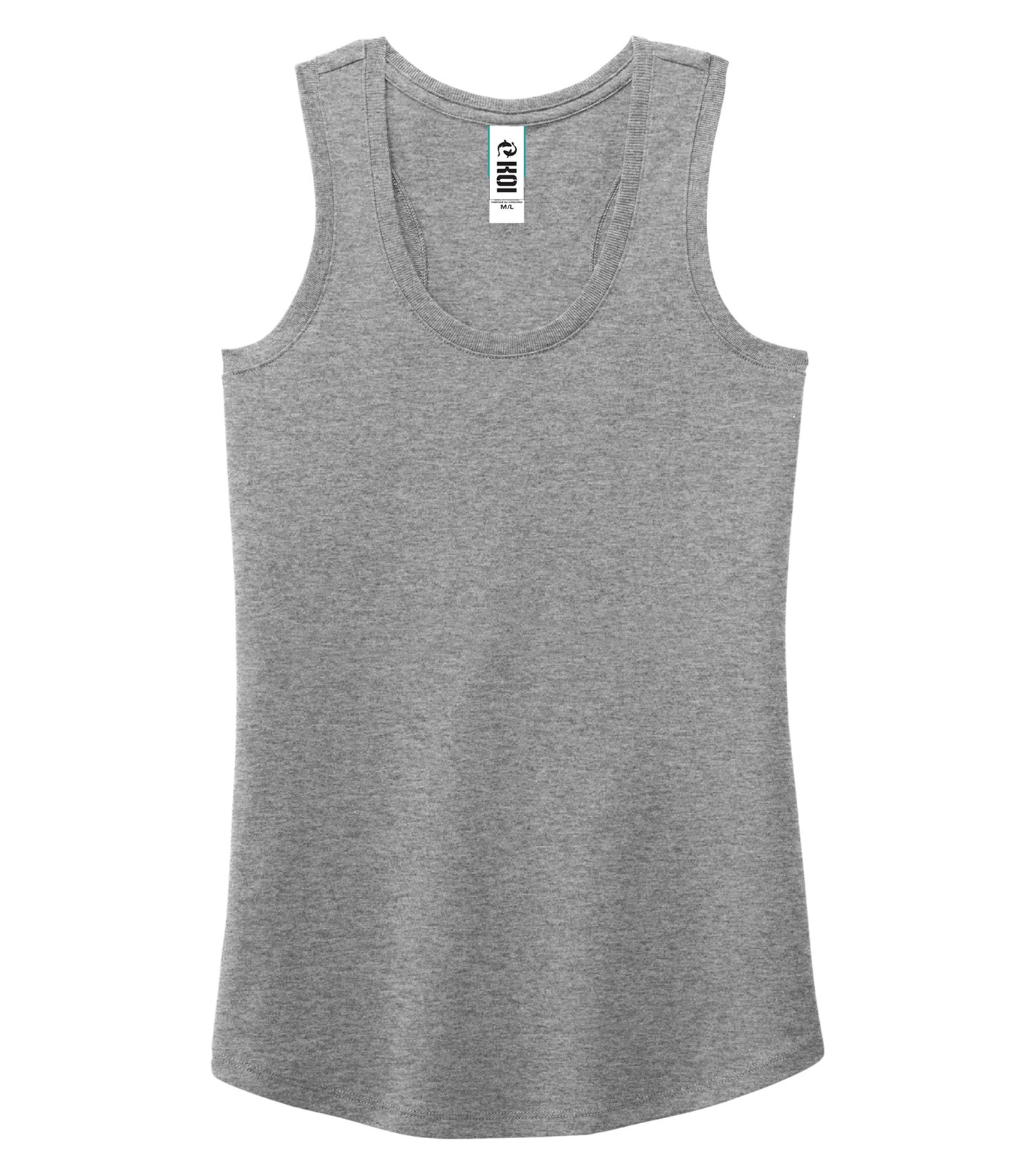 KOI TRIBLEND RACERBACK LADIES' TANK (KOI8055L) - Flat Front Grey Frost