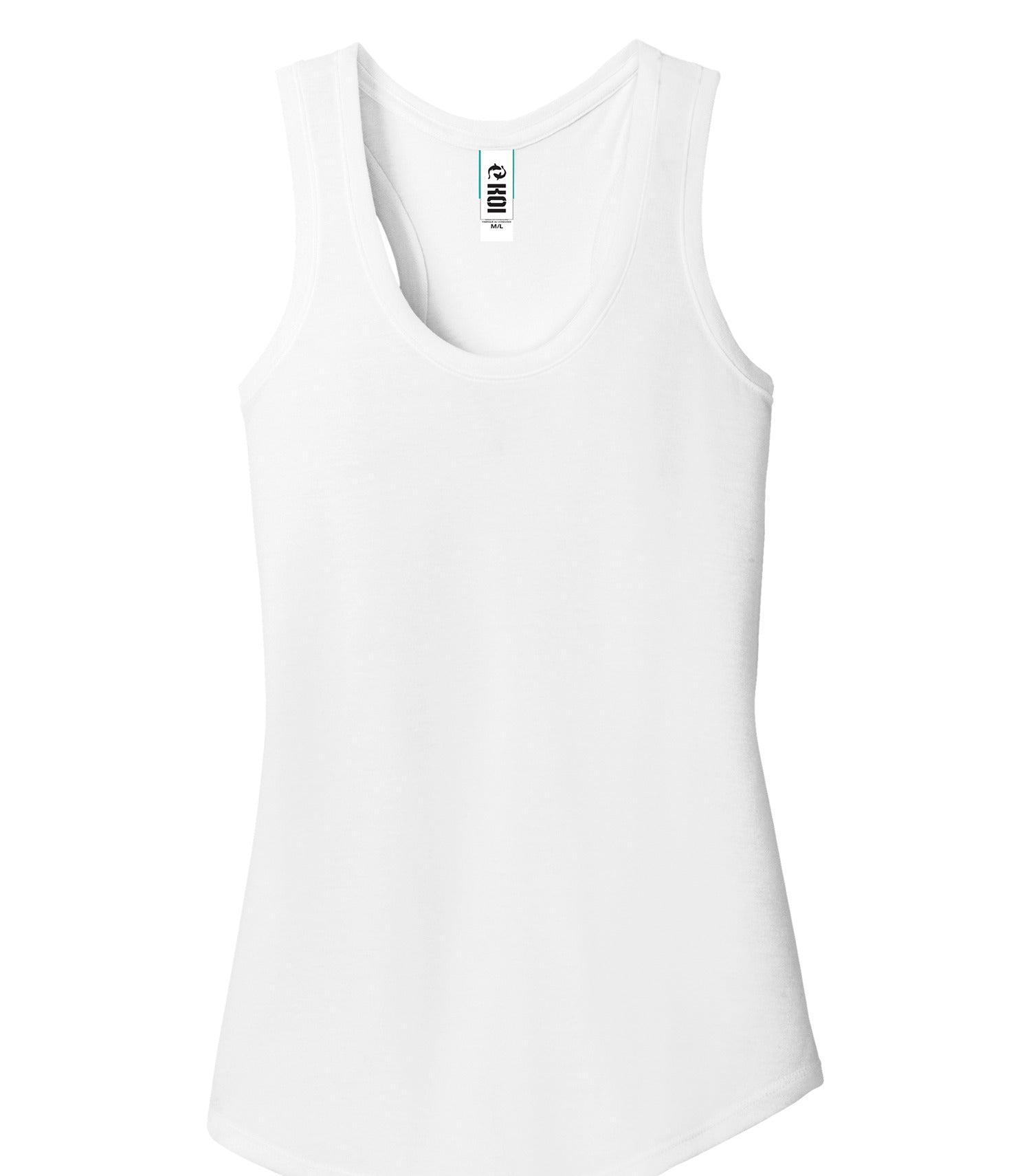 KOI TRIBLEND RACERBACK LADIES' TANK (KOI8055L) - Flat Front White