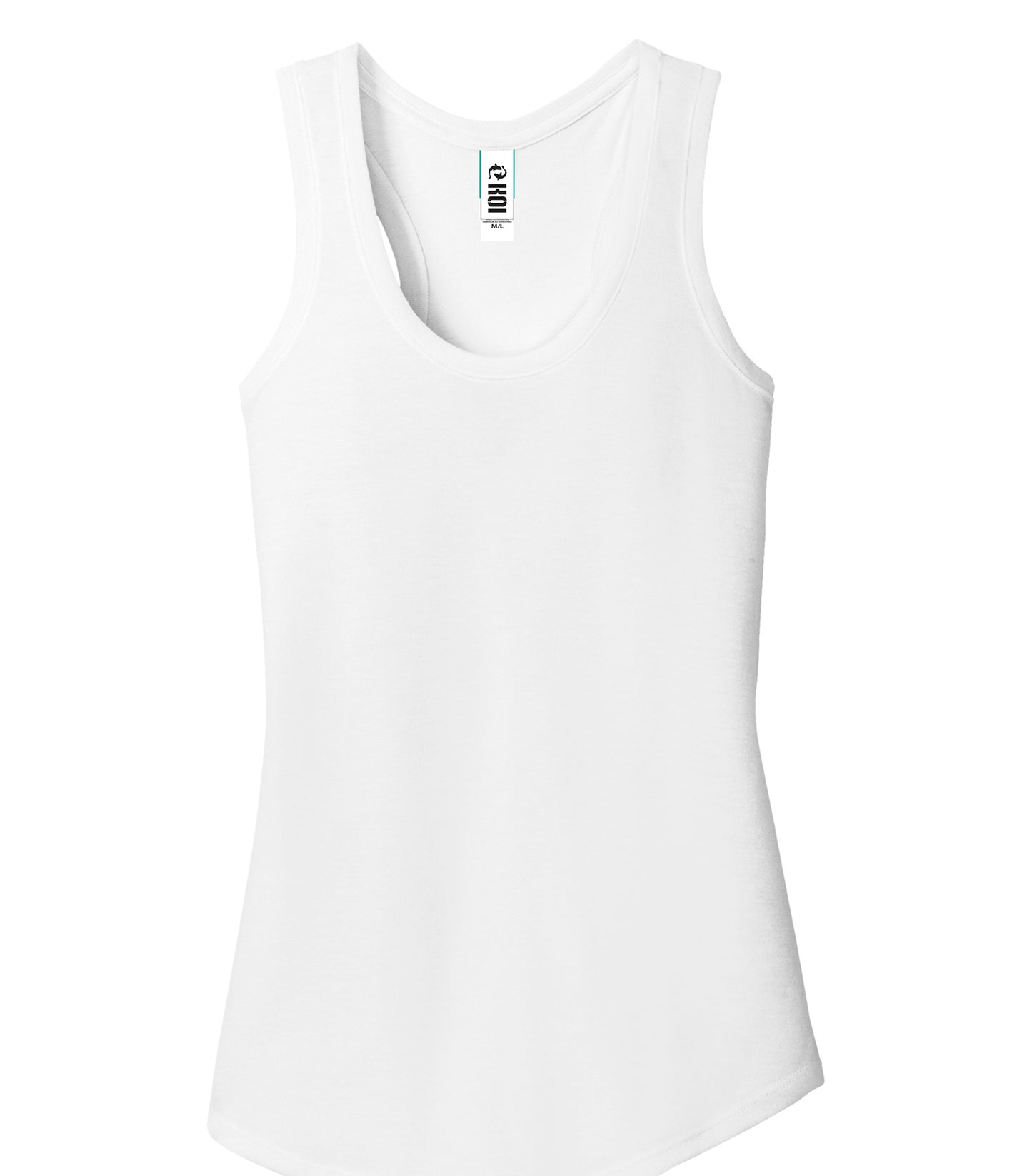 KOI TRIBLEND RACERBACK LADIES' TANK (KOI8055L) - Flat Front White