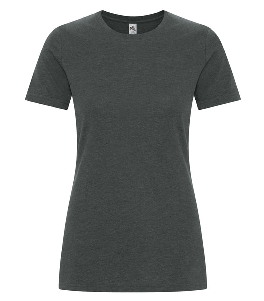 KOI® ELEMENT RING SPUN CVC LADIES' TEE - Charcoal