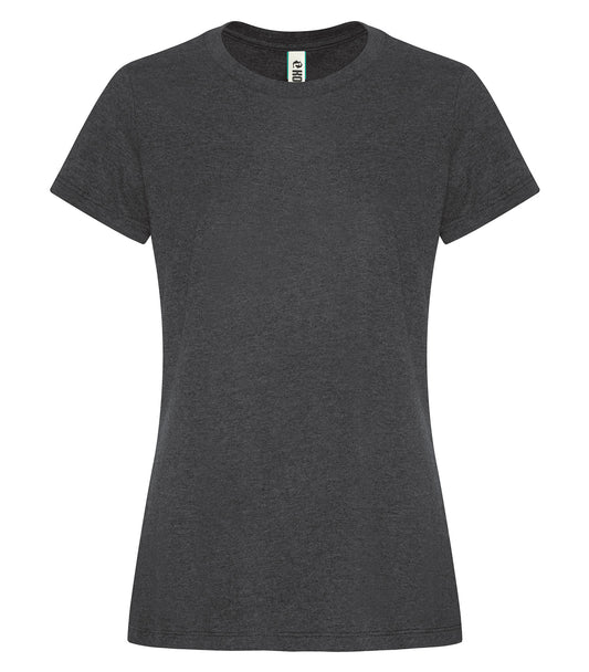 KOI® ELEMENT RING SPUN COTTON LADIES' TEE - Charcoal Heather