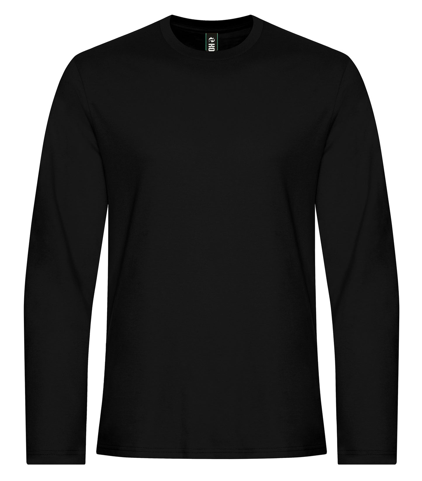 KOI RING SPUN COTTON LONG SLEEVE TEE (KOI8075) - Onyx