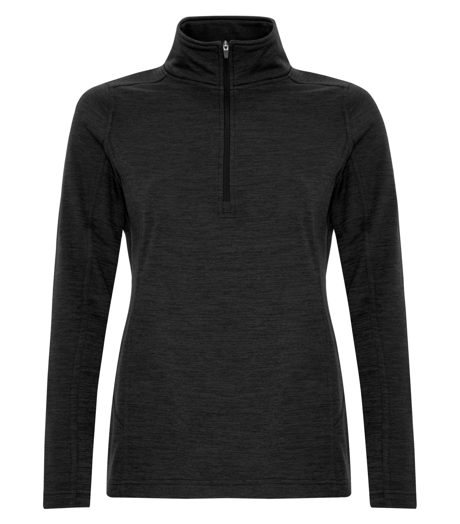 ATC HEATHER FLEECE 1/2 ZIP LADIES' SWEATSHIRT (L2022) - Blackdynamic