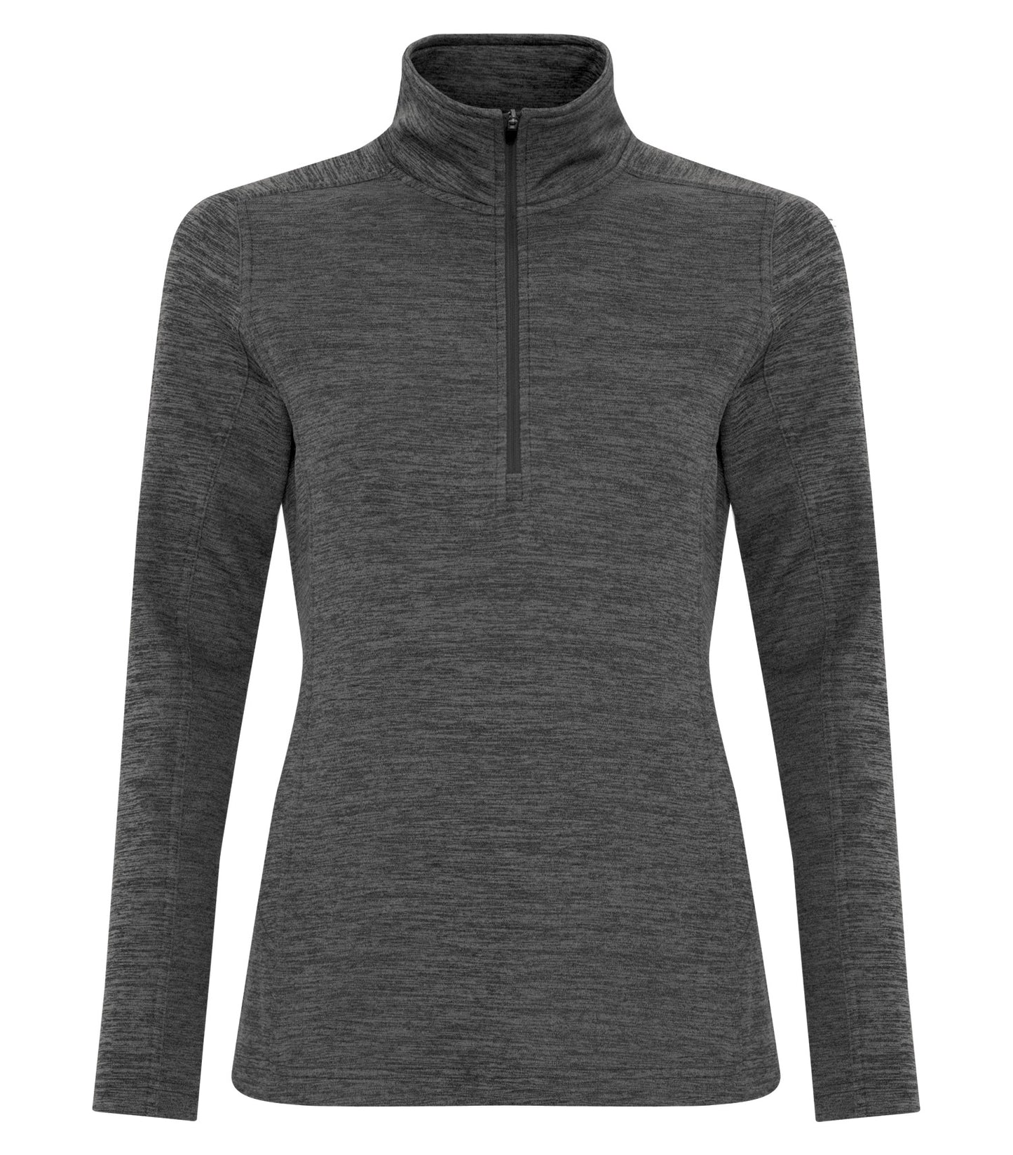 ATC HEATHER FLEECE 1/2 ZIP LADIES' SWEATSHIRT (L2022) - Charcoaldynamic