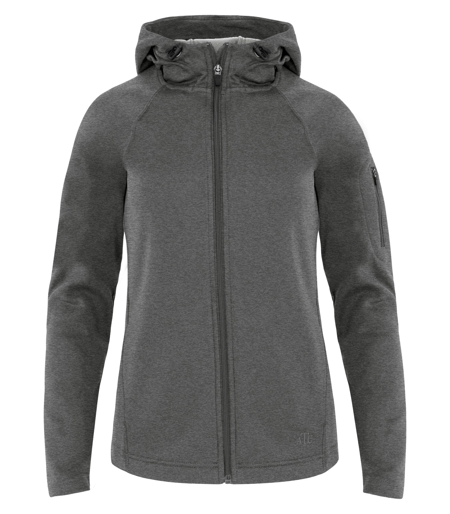 ATC FLEECE HOODED LADIES' JACKET (L221) - Charcoalheather