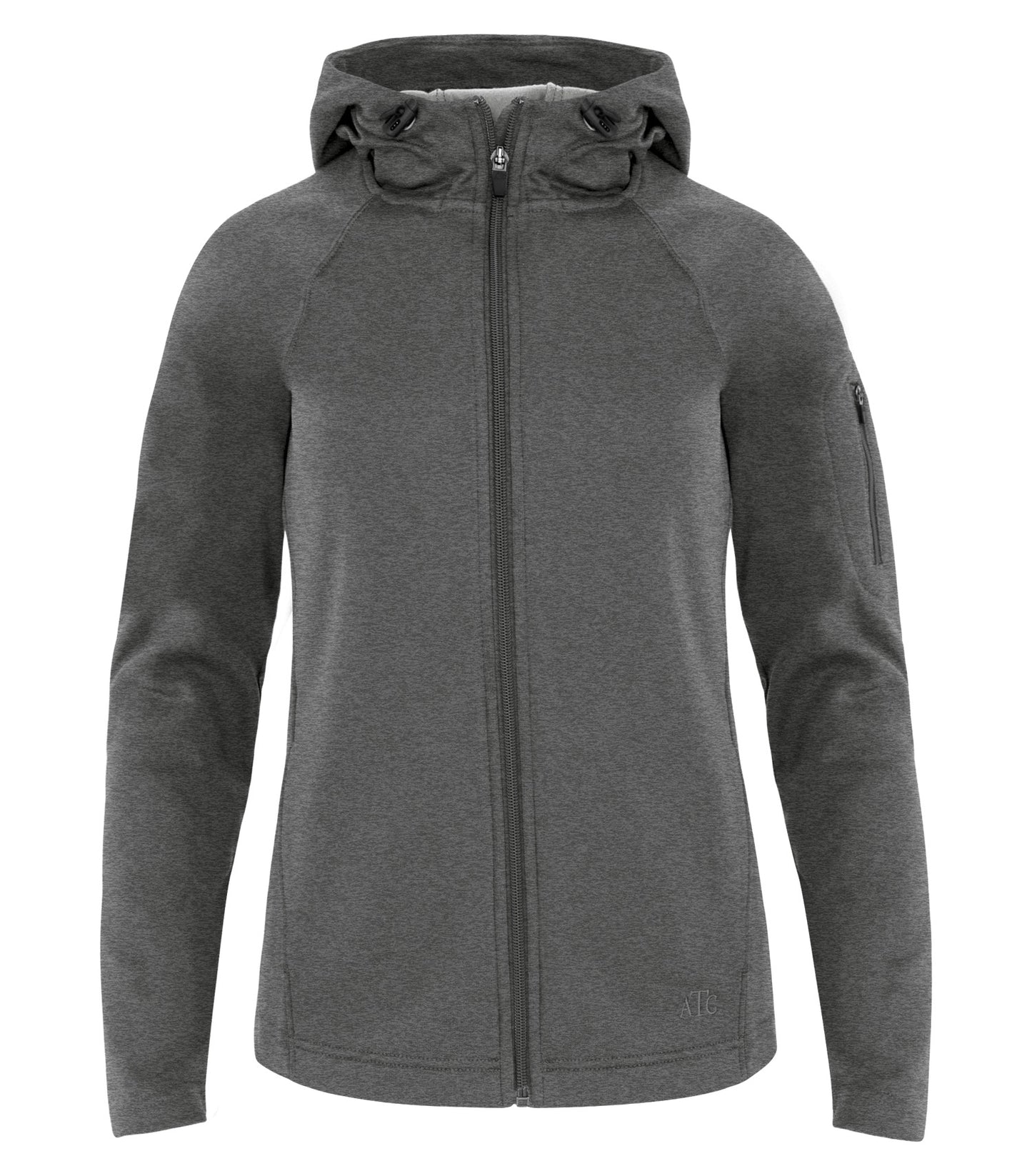ATC FLEECE HOODED LADIES' JACKET (L221) - Charcoalheather