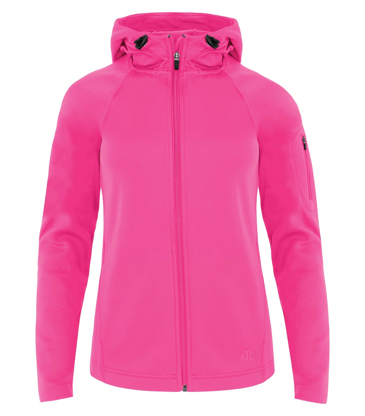 ATC FLEECE HOODED LADIES' JACKET (L221) - Raspberry
