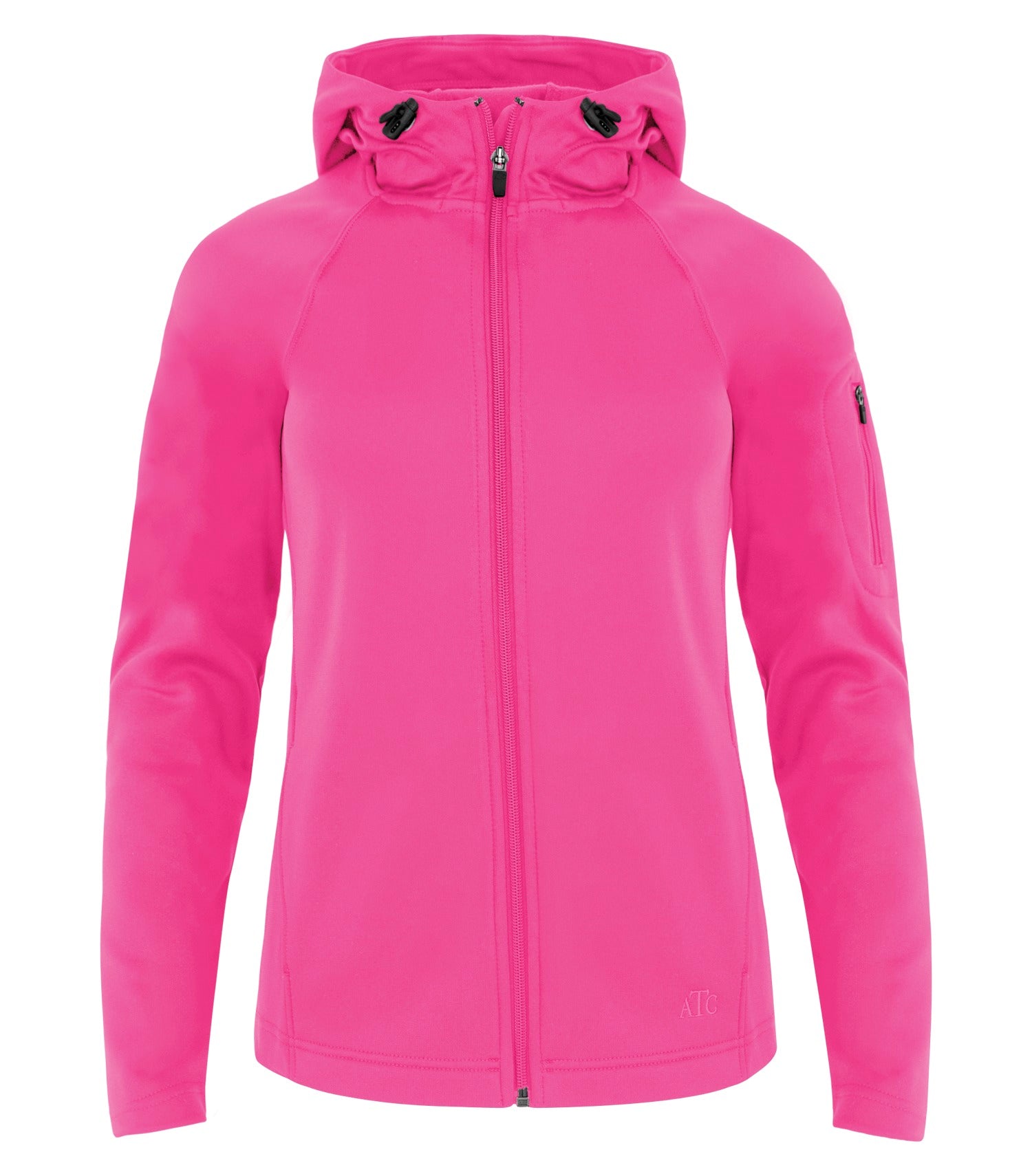 ATC FLEECE HOODED LADIES' JACKET (L221) - Raspberry