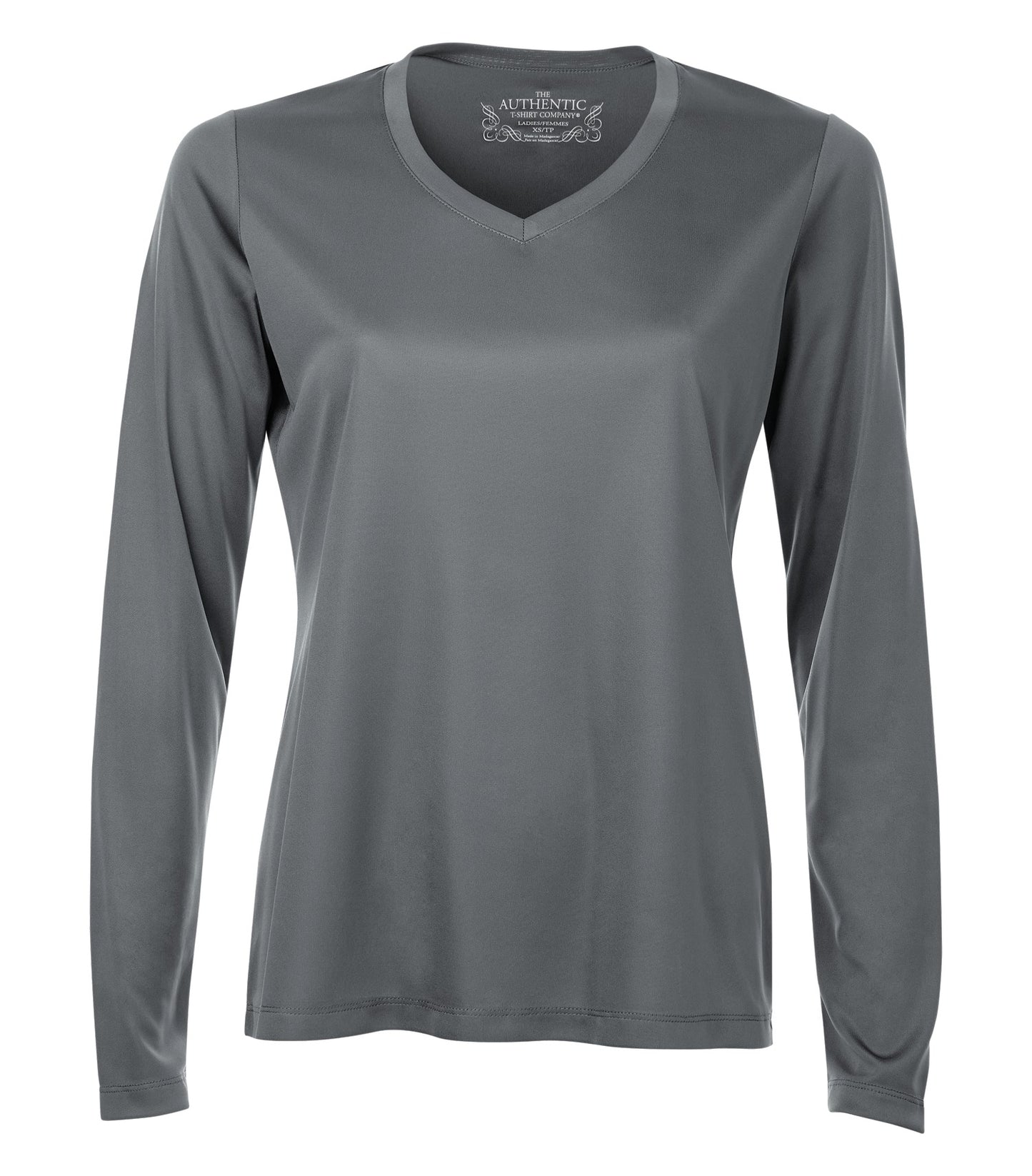 ATC LONG SLEEVE V-NECK LADIES' TEE (L3520LS) - Coalgrey