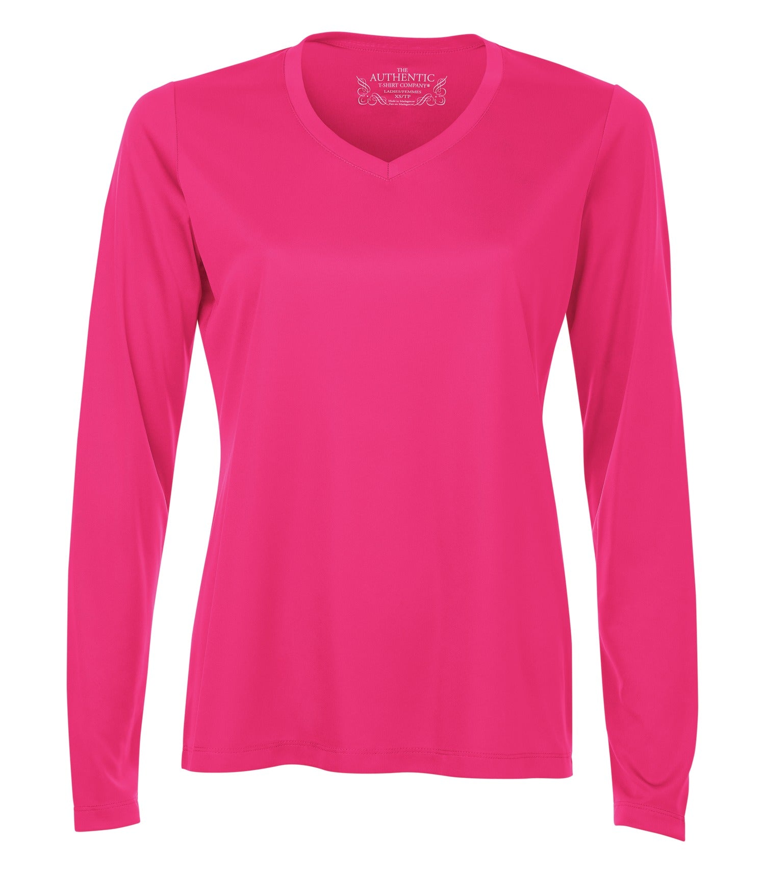 ATC LONG SLEEVE V-NECK LADIES' TEE (L3520LS) - Wildraspberry