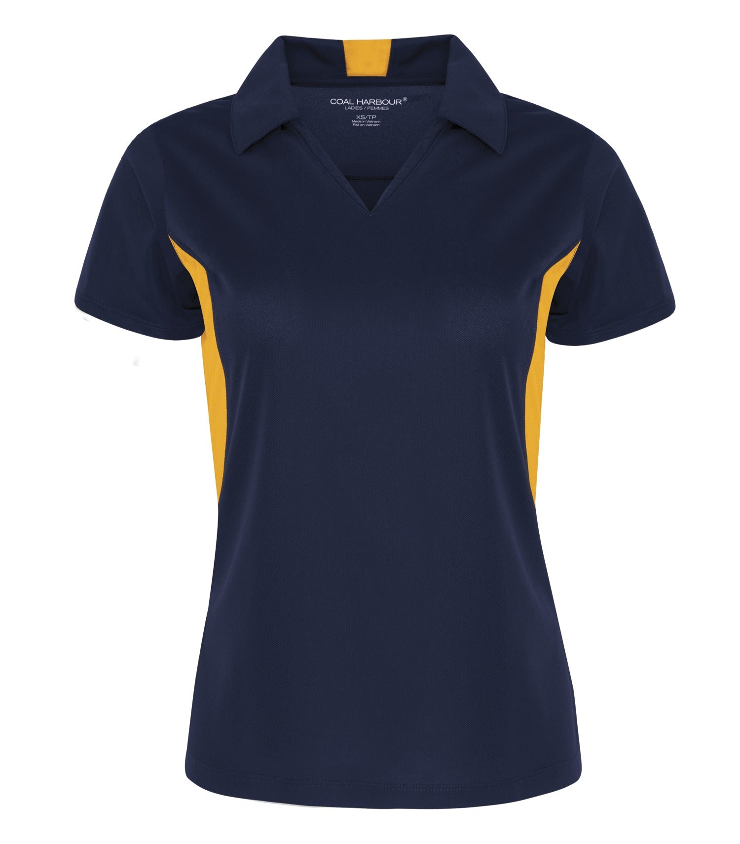 Coal Harbour SNAG RESISTANT COLOUR BLOCK LADIES' POLO (L4001) - Truenavygold