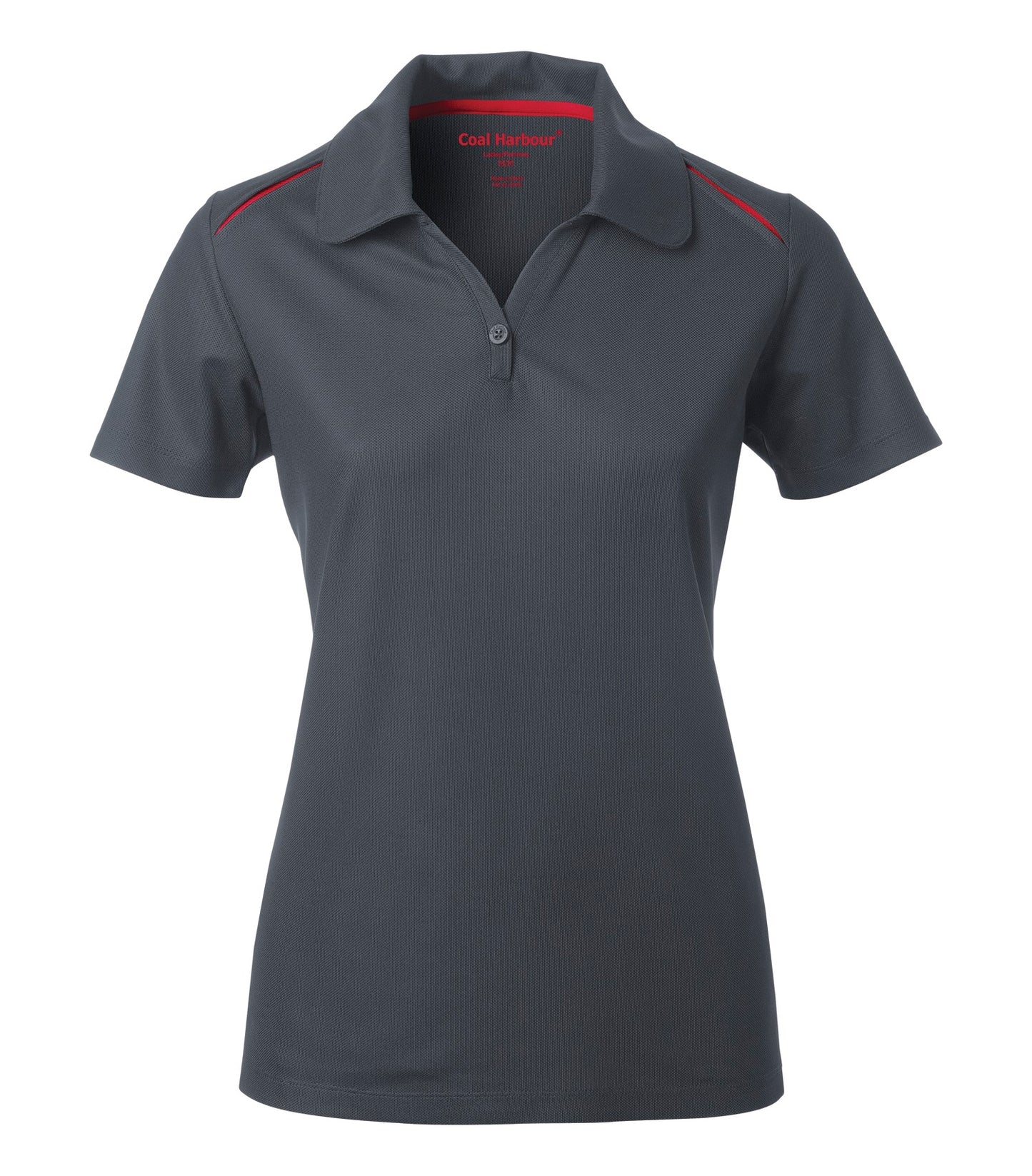 Coal Harbour SNAG RESISTANT CONTRAST INSET LADIES' POLO (L4002) - Irongreyred