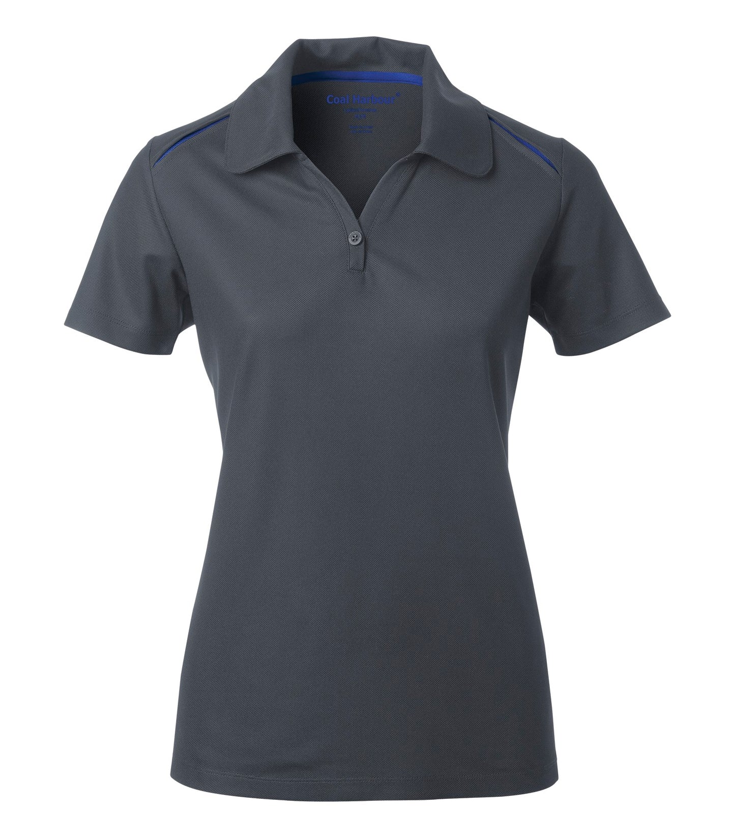 Coal Harbour SNAG RESISTANT CONTRAST INSET LADIES' POLO (L4002) - Irongreyroyal