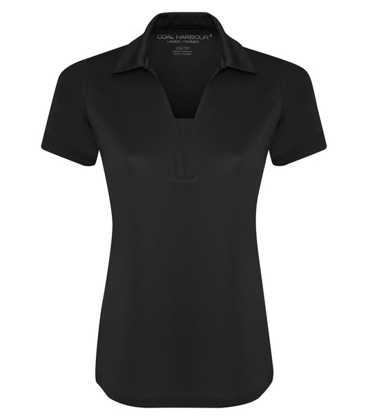 Coal Harbour CITY TECH SNAG RESISTANT LADIES' POLO (L4015) - Black