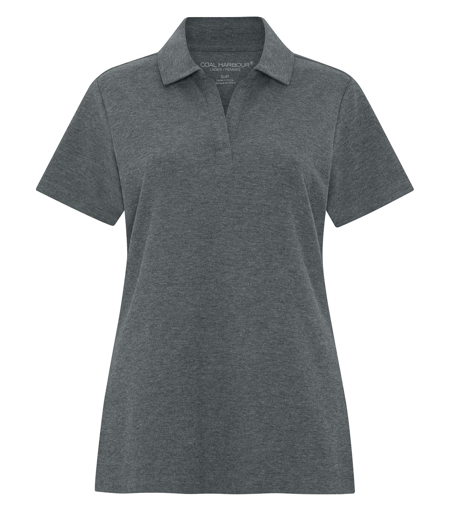 Coal Harbour EVERYDAY CVC LADIES’ POLO (L4047) - Dark Heather Grey