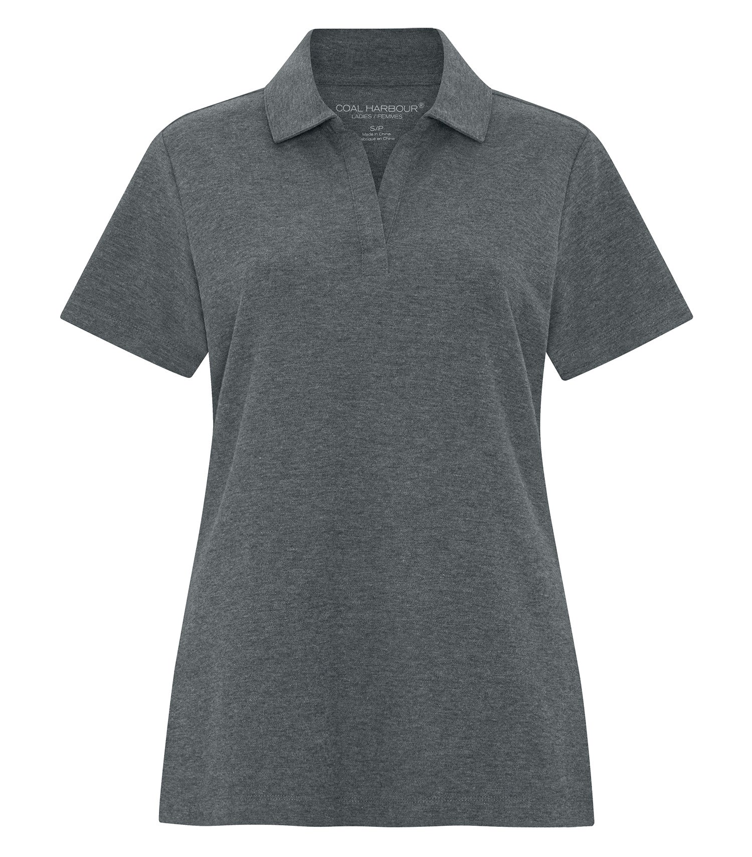 Coal Harbour EVERYDAY CVC LADIES’ POLO (L4047) - Dark Heather Grey