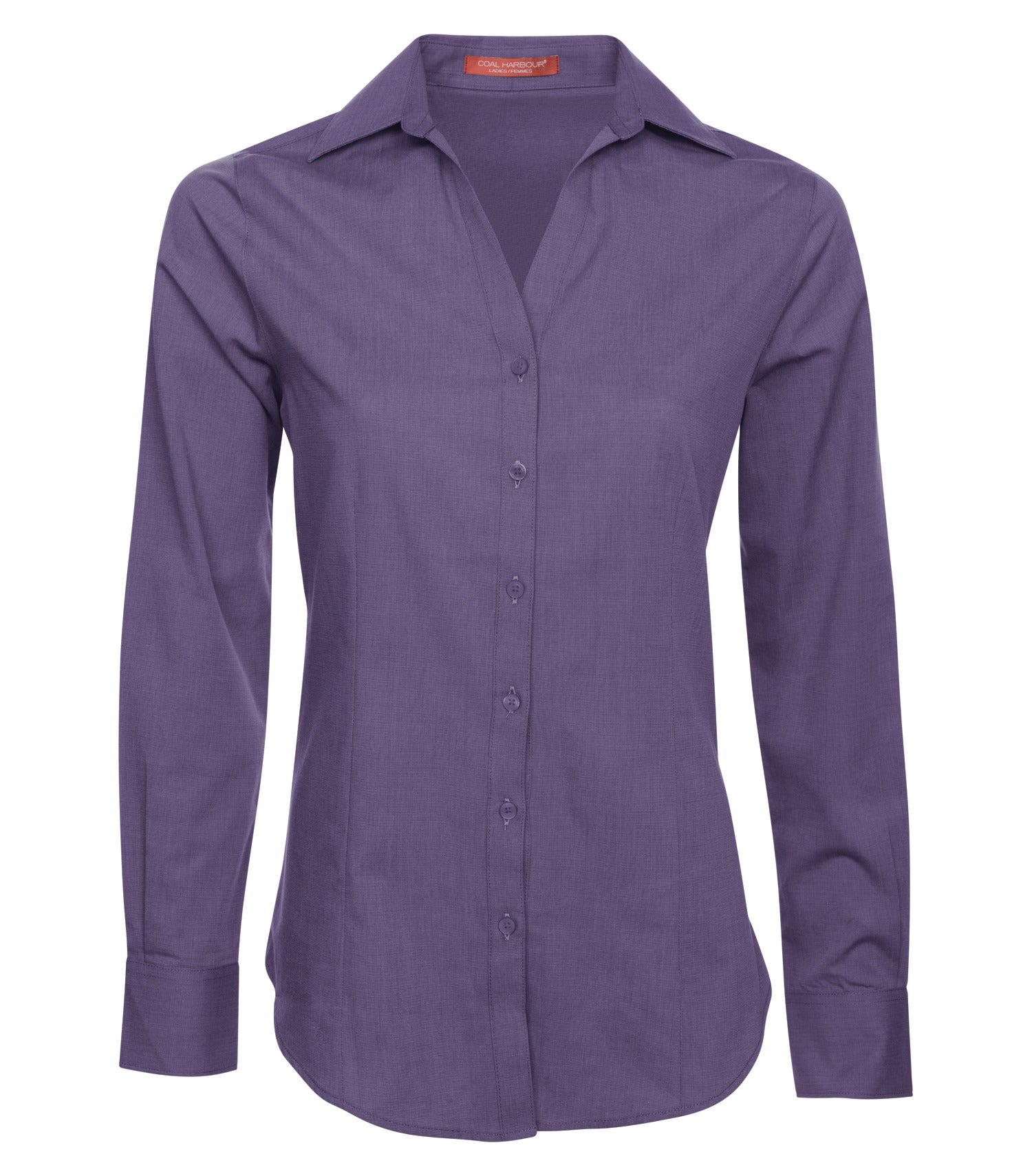 Coal Harbour TEXTURED CROSSHATCH WOVEN LADIES' SHIRT (L6004) - Grapeharvest