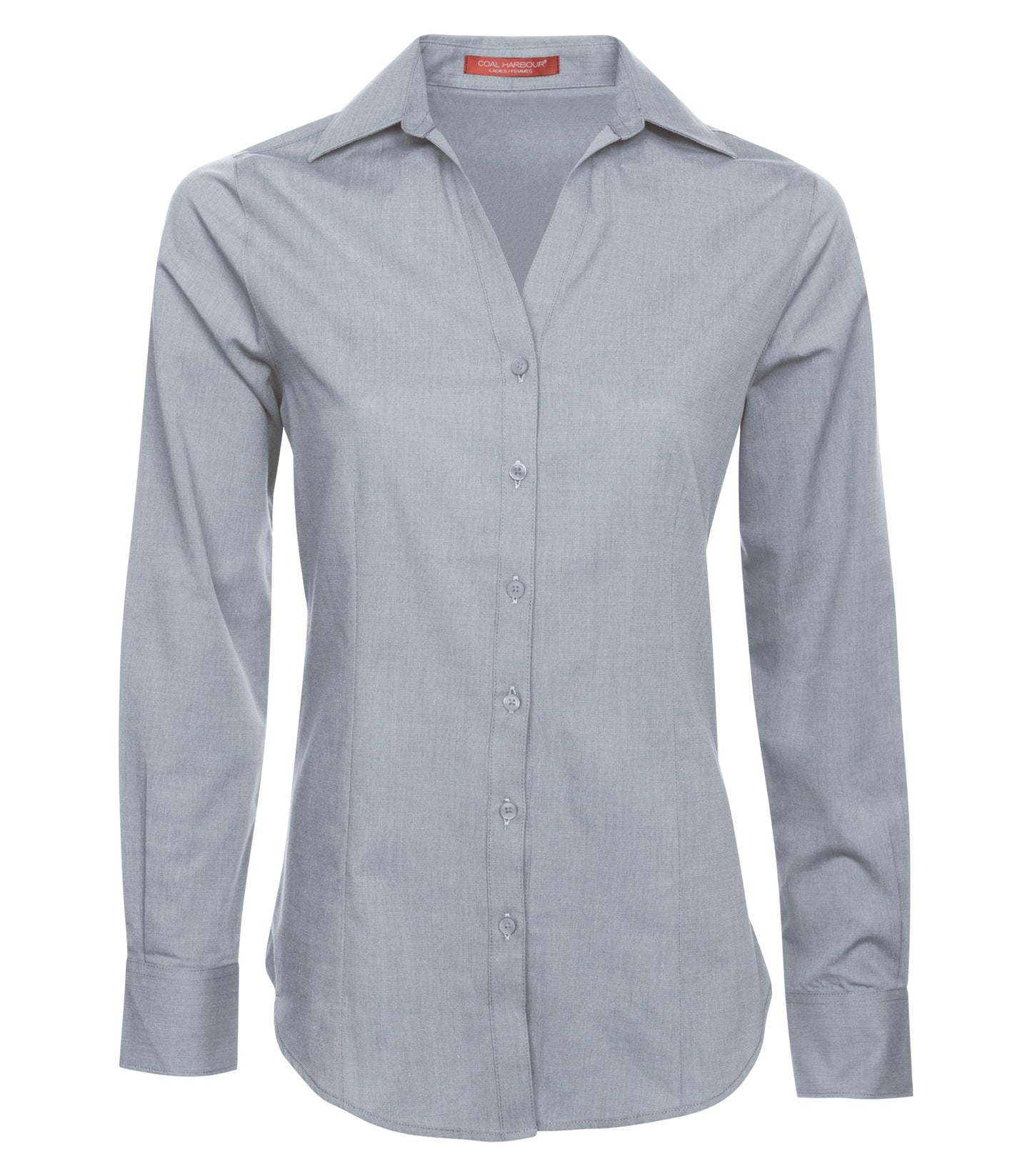 Coal Harbour TEXTURED CROSSHATCH WOVEN LADIES' SHIRT (L6004) - Navyfrost