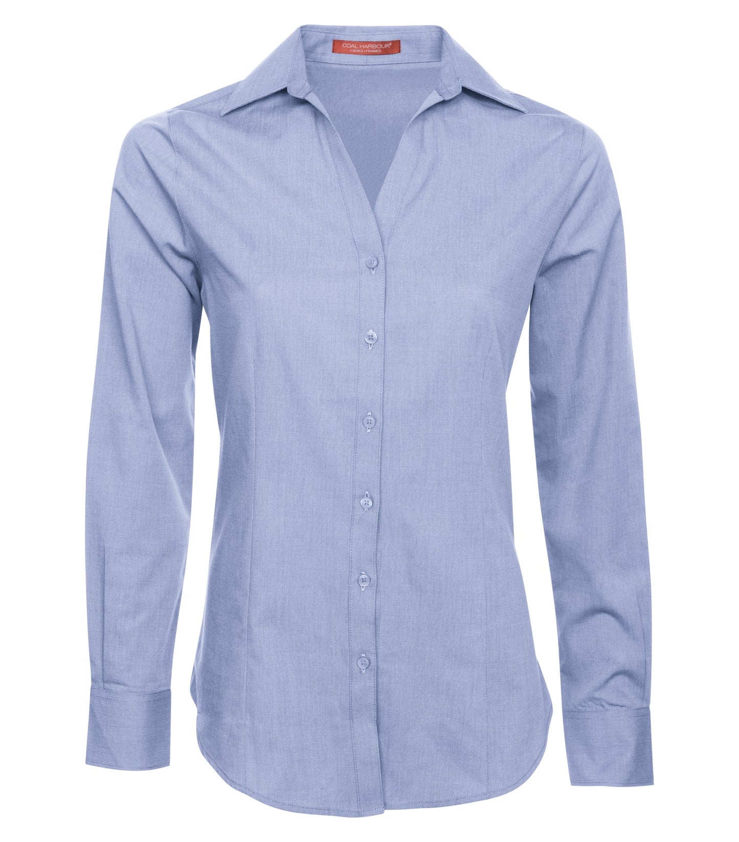 Coal Harbour TEXTURED CROSSHATCH WOVEN LADIES' SHIRT (L6004) - Oxfordblue