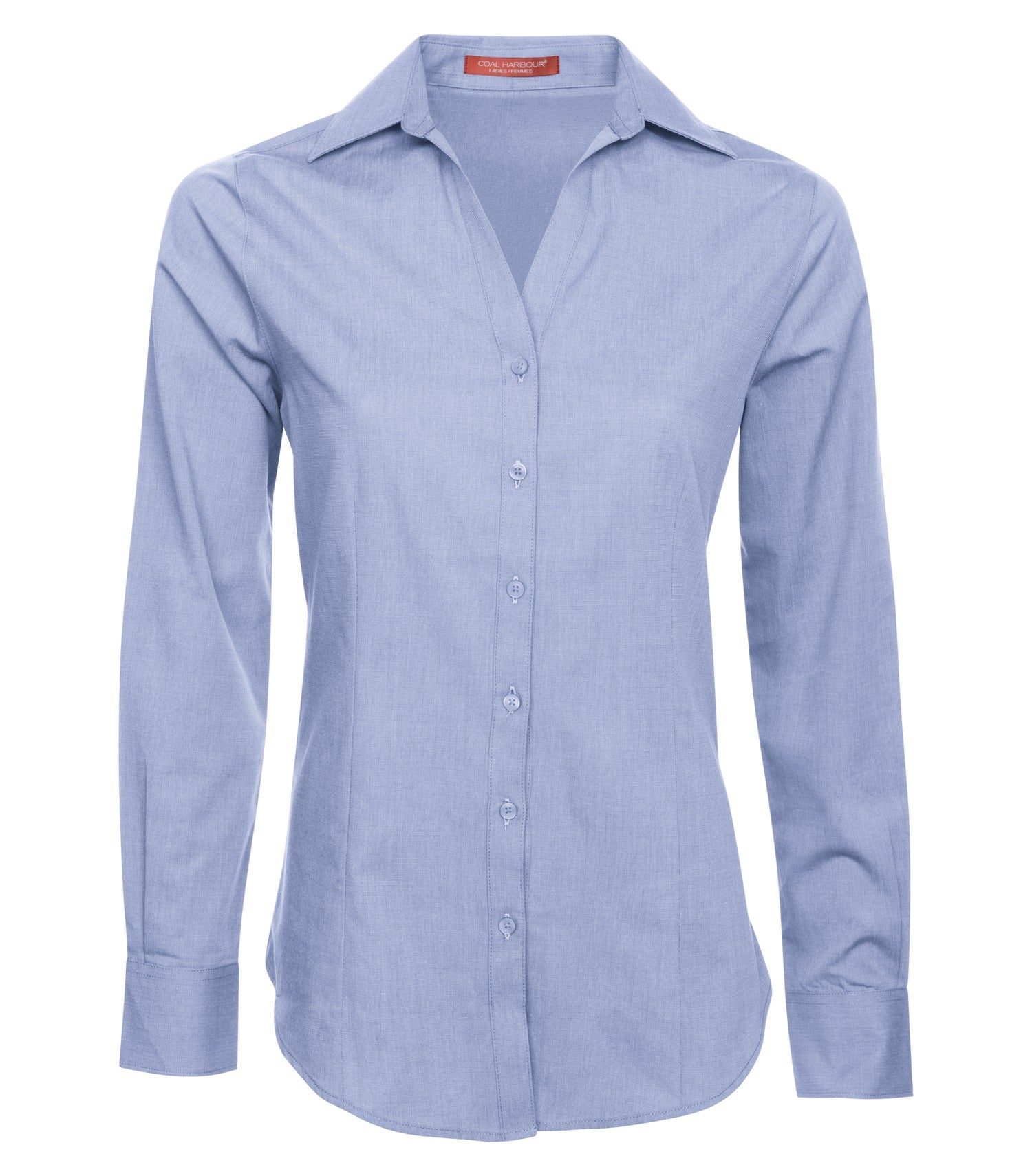 Coal Harbour TEXTURED CROSSHATCH WOVEN LADIES' SHIRT (L6004) - Oxfordblue