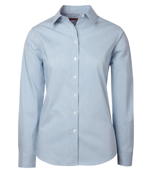 COAL HARBOUR® MINI STRIPE STRETCH WOVEN LADIES' SHIRT - Moonlight Blue