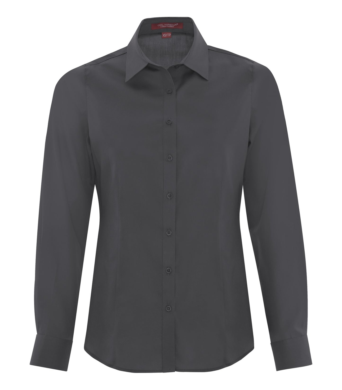 Coal Harbour EVERYDAY LONG SLEEVE WOVEN LADIES' SHIRT (L6013) - Irongrey