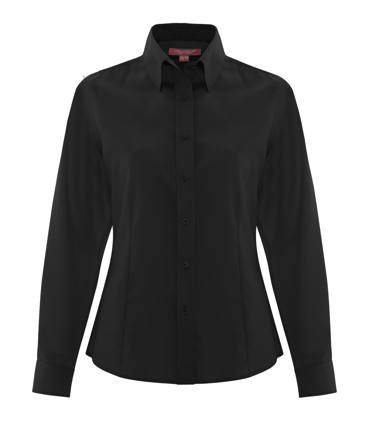 Coal Harbour NON-IRON 100% COTTON TWILL LADIES' SHIRT (L6017) - Black