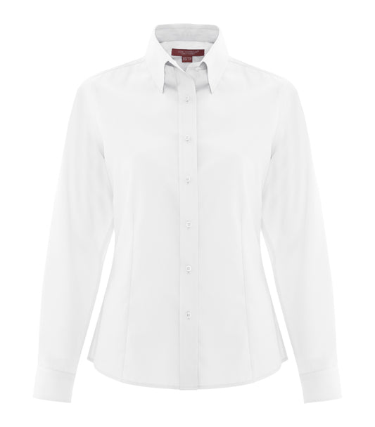 COAL HARBOUR® NON-IRON 100% COTTON TWILL LADIES' SHIRT - White