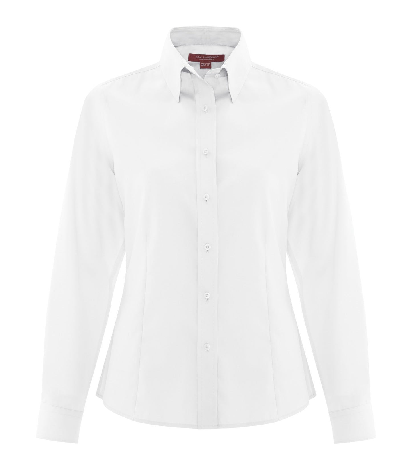 Coal Harbour NON-IRON 100% COTTON TWILL LADIES' SHIRT (L6017) - White