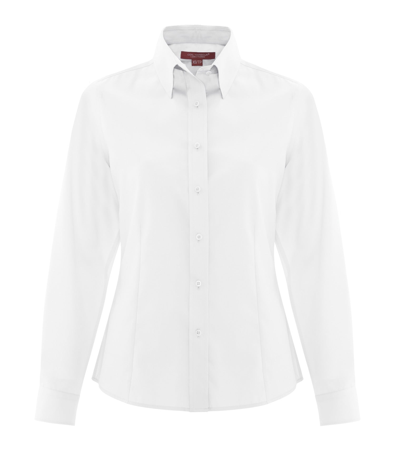 Coal Harbour NON-IRON 100% COTTON TWILL LADIES' SHIRT (L6017) - White