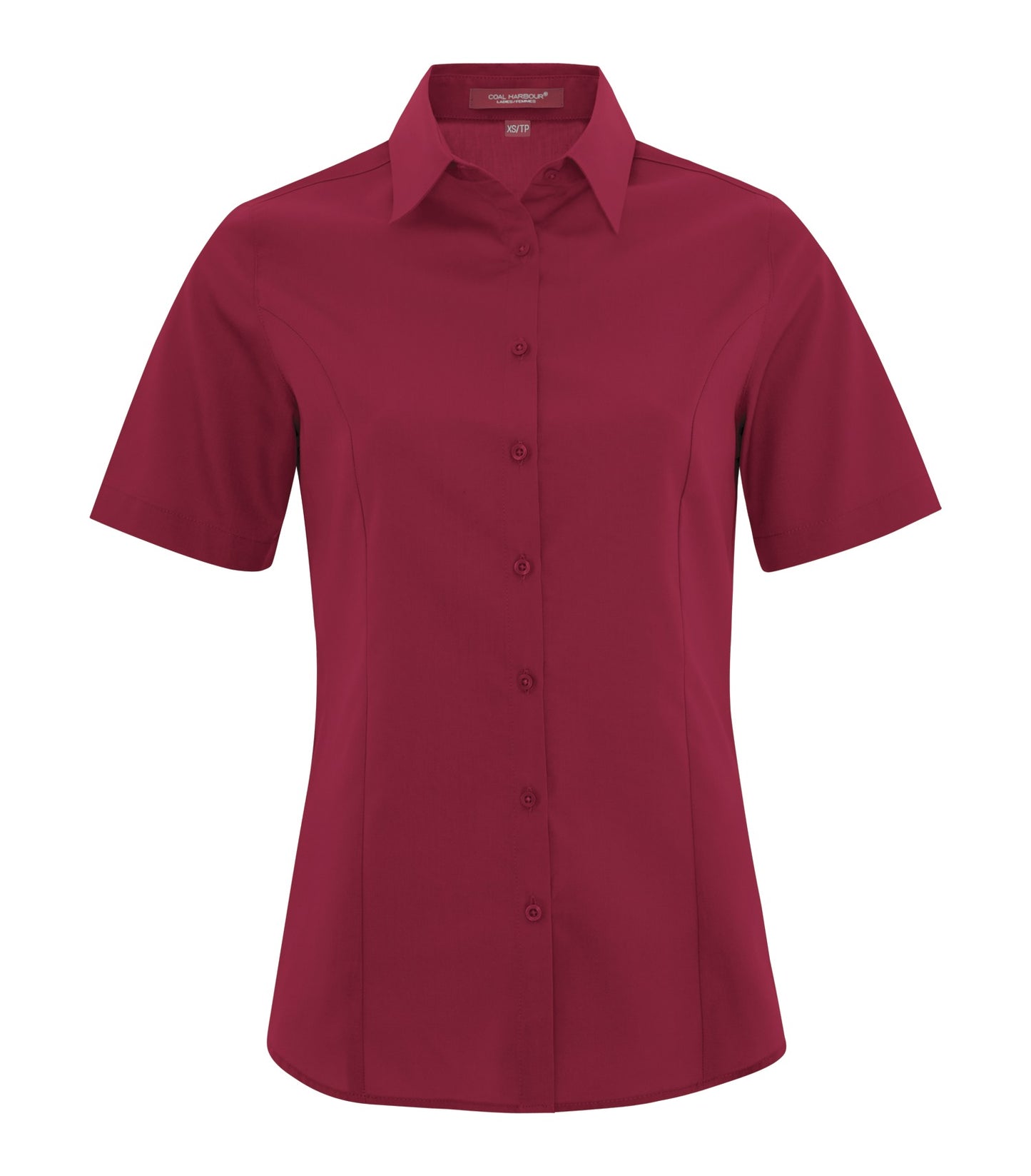Coal Harbour EVERYDAY SHORT SLEEVE WOVEN LADIES' SHIRT (L6021) - Richred