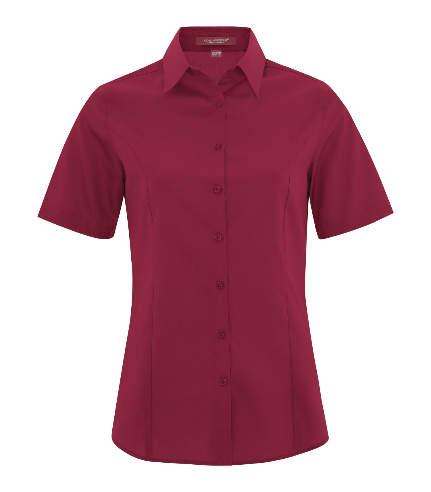 Coal Harbour EVERYDAY SHORT SLEEVE WOVEN LADIES' SHIRT (L6021) - Richred